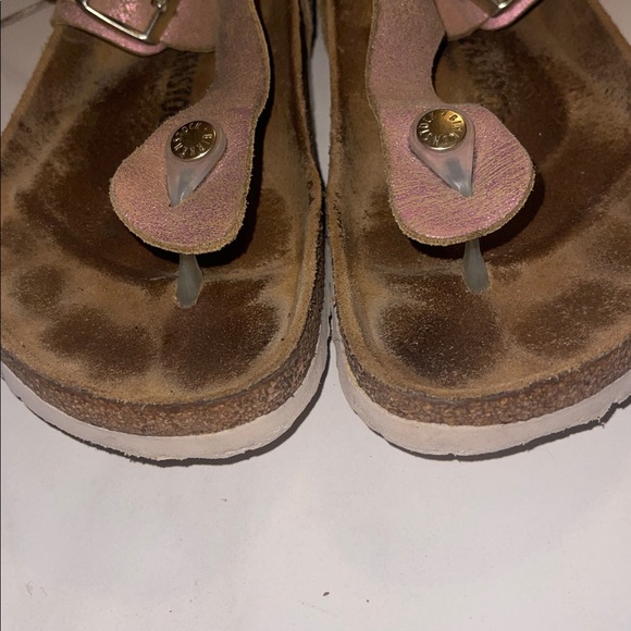 Birkenstock Gizeh Washed Metallic Pink Sandal Size 41 - Picture 4 of 6